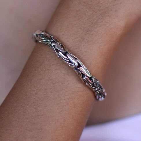 NOVICA .925 Sterling Silver Men's Chain Bracelet, Silver Dragon' in Saudi Arabia