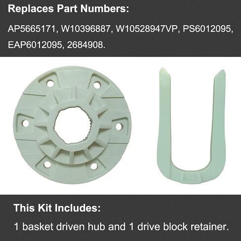 CCHUI W10528947 مجموعة استبدال محور الغسالة لـ Maytag Whirlpool Kenmore - يستبدل AP5665171 W10396887 W10528947VP PS6012095 in Saudi Arabia