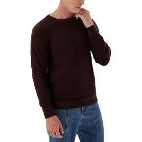 سترة رجالية كاجوال بياقة دائرية وأكمام طويلة منسوجة خفيفة الوزن للخريف والشتاء وسترات صوفية أساسية in Kuwait