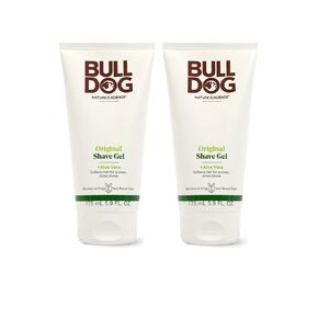 Bulldog Mens Skincare and Grooming Original Shave Gel, 5.9 Ounce, Pack of 2