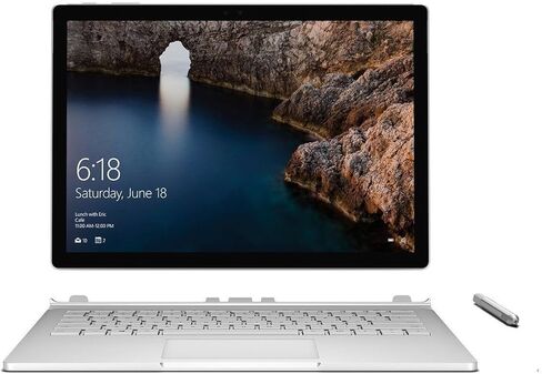 Microsoft Surface Book 512GB Intel Core i7-6600U X2 2.6GHz 13.5", Silver (Renewed) in Saudi Arabia
