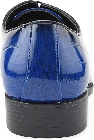 Bolano Brayden - Men's Dress Shoes - Exotic EEL Skin Print, Oxford Lace-Ups, Black Burnished Toe - Exotic Formal Shoes for Men - Original, Designer Shoes in Kuwait