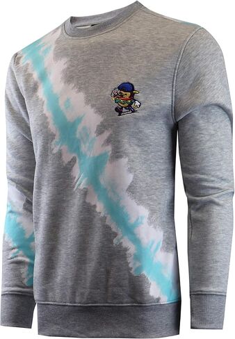 سويت شيرت رجالي من Screenshotbrand Urban Hip Hop Premium Tie Dye Fleece - بلوفر نشط Urbanwear Street Fashion برقبة دائرية in Kuwait