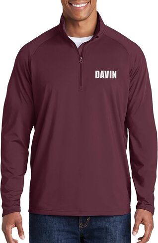 Personalized Embroidered Zip Pullover Custom Add Your Text Half Zip Sport Sweatshirt for Men in Kuwait