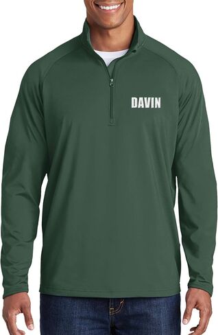 Personalized Embroidered Zip Pullover Custom Add Your Text Half Zip Sport Sweatshirt for Men in Kuwait