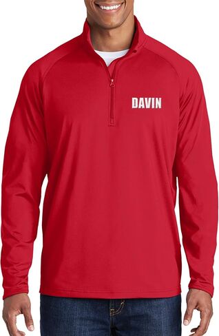 Personalized Embroidered Zip Pullover Custom Add Your Text Half Zip Sport Sweatshirt for Men in Kuwait