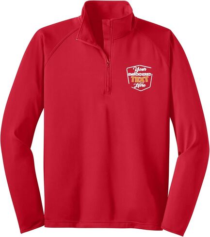 Personalized Embroidered Zip Pullover Custom Add Your Text Half Zip Sport Sweatshirt for Men in Kuwait