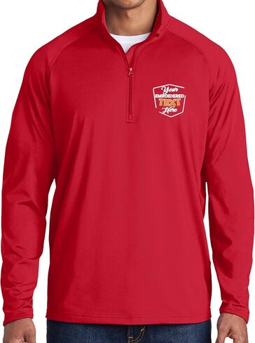 Personalized Embroidered Zip Pullover Custom Add Your Text Half Zip Sport Sweatshirt for Men in Kuwait