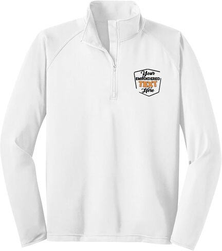 Personalized Embroidered Zip Pullover Custom Add Your Text Half Zip Sport Sweatshirt for Men in Kuwait