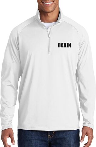 Personalized Embroidered Zip Pullover Custom Add Your Text Half Zip Sport Sweatshirt for Men in Kuwait