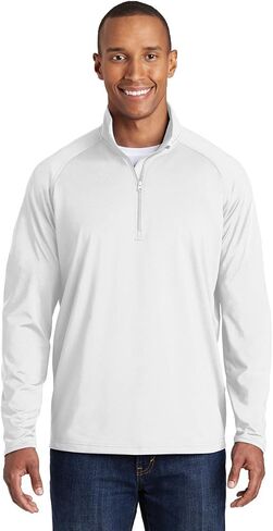 SPORT-TEK Men's Tall Sport Wick Stretch 1/2 Zip Pullover in Kuwait