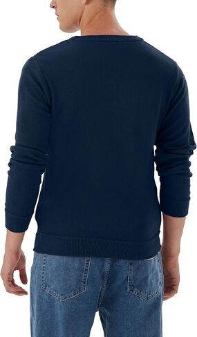 Men's Casual Crewneck Long Sleeve Knitwear Sweater Lightweight Fall Winter Basic Pullover Sweaters in Saudi Arabia