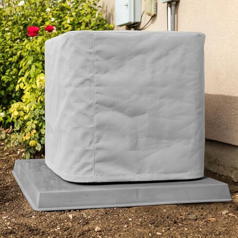 SugarHouse Outdoor Air Conditioner Cover - Premium Marine Canvas - Made in the USA - 7-Year Warranty - 24" x 24" x 24" - Gray in Kuwait