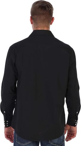 Gioberti Men’s Solid Long Sleeve Western Shirt with Pearl Snap-on Buttons in Saudi Arabia