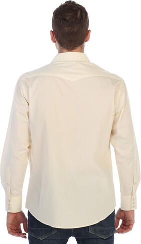 Gioberti Men’s Solid Long Sleeve Western Shirt with Pearl Snap-on Buttons in Saudi Arabia