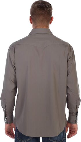 Gioberti Men’s Solid Long Sleeve Western Shirt with Pearl Snap-on Buttons in Saudi Arabia