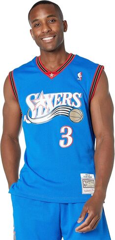 Mitchell and Ness Iverson Royal #3 Sixers 1999 Swingman Jersey (18016-P76ROYA99AIV) in Saudi Arabia