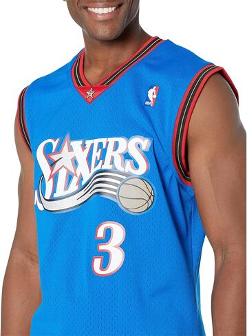 Mitchell and Ness Iverson Royal #3 Sixers 1999 Swingman Jersey (18016-P76ROYA99AIV) in Saudi Arabia