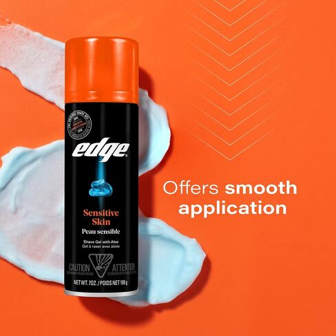 Edge Men's Sensitive Skin Formula Shave Gel with Soothing Aloe, 2.75 Ounce in Saudi Arabia