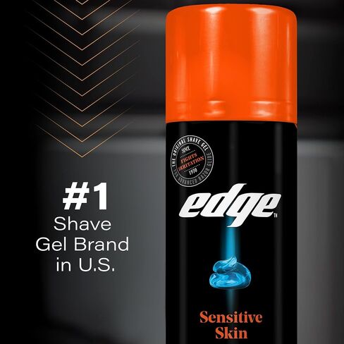 Edge Men's Sensitive Skin Formula Shave Gel with Soothing Aloe, 2.75 Ounce in Saudi Arabia