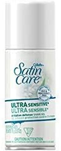 Gillette Satin Care Ultra Sensitive Irritation Defense Shave Gel, 2.5 Oz in Saudi Arabia