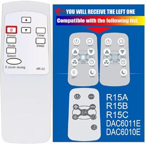 Replace Danby Air Conditioner Remote Control R15B (R15A R15C) Works for DAC6010E DAC6011E DAC8010E DAC8011E DAC10010E DAC10011E DAC12010E DAC12011E DAC5200DB DAC060EB2GDB DAC080EB2GDB DAC100EB2GDB in Saudi Arabia