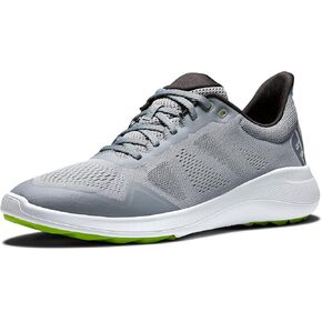 FootJoy Men's FJ Flex Golf Shoe, Grey/White/Lime, 11 Wide in Saudi Arabia