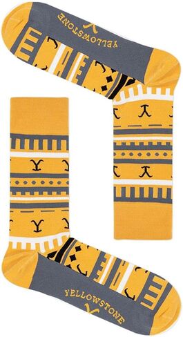 جوارب يلوستون داتون رانش مخططة باللون الأصفر in Kuwait