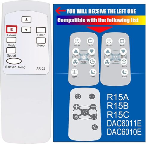 Replace Danby Air Conditioner Remote Control R15B (R15A R15C) Works for DAC6010E DAC6011E DAC8010E DAC8011E DAC10010E DAC10011E DAC12010E DAC12011E DAC5200DB DAC060EB2GDB DAC080EB2GDB DAC100EB2GDB in Saudi Arabia