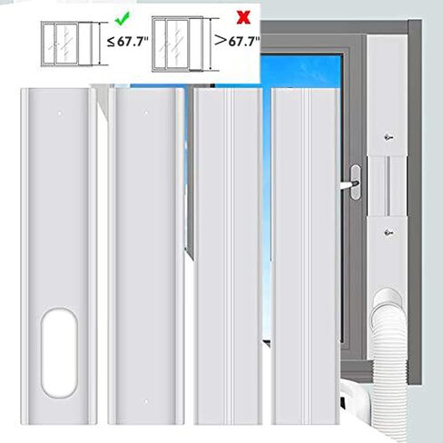 CHZIMADE 11Pack Portable Air Conditioner Window Kit Window Sealing Plate Adjustable Length Portable Ac Vent Kit Sliding AC Vent Kit for Exhaust Hose 13cm/5.1 Inch in Saudi Arabia