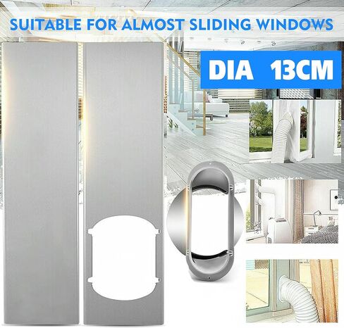 CHZIMADE 11Pack Portable Air Conditioner Window Kit Window Sealing Plate Adjustable Length Portable Ac Vent Kit Sliding AC Vent Kit for Exhaust Hose 13cm/5.1 Inch in Saudi Arabia