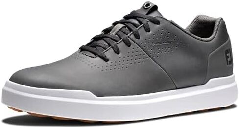 FootJoy Men's Contour Casual Golf Shoe, Charcoal/White, 7.5 Wide in Saudi Arabia