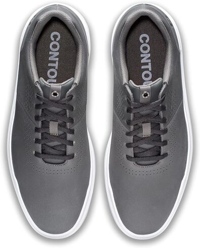 FootJoy Men's Contour Casual Golf Shoe, Charcoal/White, 7.5 Wide in Saudi Arabia