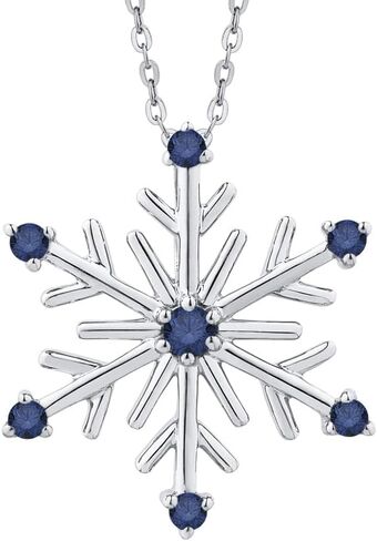 عقد بقلادة "Snow Flake" من الألماس الأزرق من KATARINA من الفضة الإسترليني (1/10 قيراط) in Kuwait