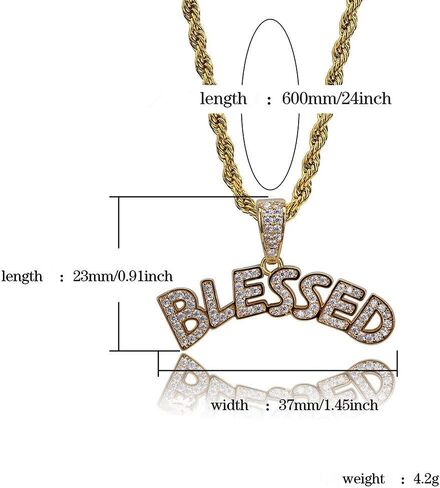 ICE JEWELRY 14K Gold Plated Dripping Letter Savage Necklace Pendant 3mm Stainless Steel Twist Chain in Saudi Arabia