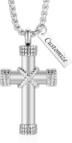 Urn Necklaces for Ashes Cremation Necklace Stainless Steel Cremation Jewelry Memorial Ashes Keepsake in Kuwait