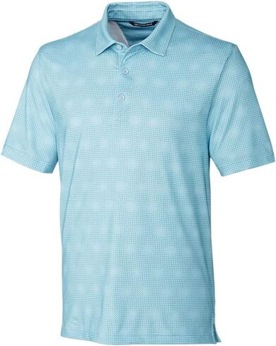 Cutter & Buck Men's Pike Geo Grid Print Polo in Saudi Arabia
