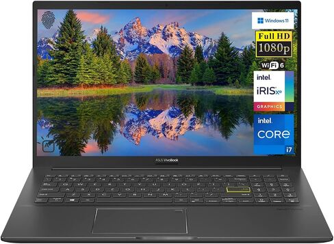 ASUS 2022 Newest VivoBook 15 Laptop, 15.6" FHD OLED Display, Intel Core i7-1165G7, 16GB RAM, 1TB PCIe SSD, HDMI, WiFi 6, Backlit Keyboard, Fingerprint Reader, Windows 11 Home, Indie Black in Saudi Arabia