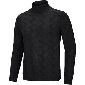 MAGCOMSEN Men's Ultimate Cotton Sweaters Heavyweight Long Sleeves Pullover Knitted Turtleneck Casual Fall Sweatshirt