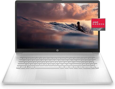 HP 17 Laptop PC, AMD Ryzen 3 5300U, 4 GB RAM, 256 GB SSD, 17.3" HD+ Display, Windows 11 Home, Wi-Fi & Bluetooth Combo, Long Battery Life, HD Webcam, Custom-Tuned Speakers (17-cn0020nr, 2022) in Saudi Arabia