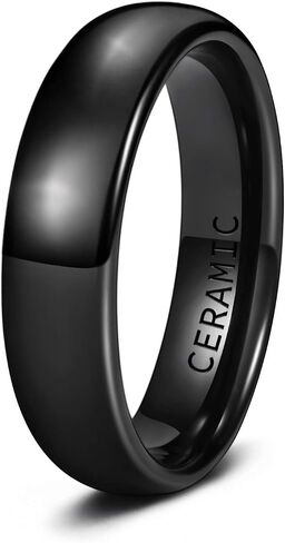 SOMEN TUNGSTEN 2mm 4mm 6mm Black/White Ceramic Rings for Men Women Comfort Fit Engagement Wedding Band Size 3-13 in Kuwait