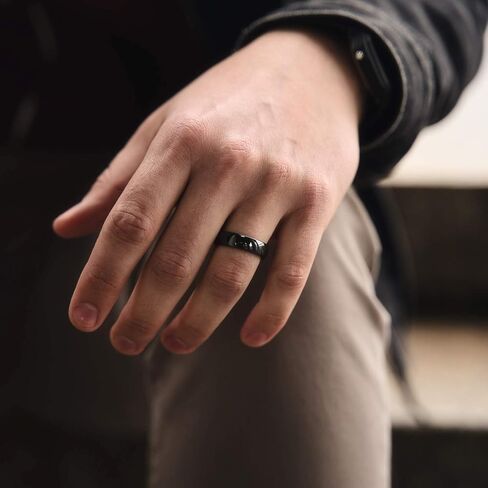 SOMEN TUNGSTEN 2mm 4mm 6mm Black/White Ceramic Rings for Men Women Comfort Fit Engagement Wedding Band Size 3-13 in Kuwait