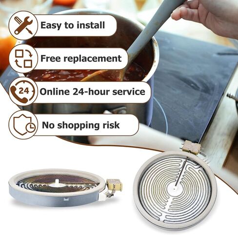 ترقية جديدة لنطاق WB30X24111 عنصر سطحي مزدوج مشع، تسخين مشع 9 بوصة، عنصر سطحي WB30X24111 متوافق مع موقد كهربائي ge ومجموعة ge الكهربائية. in Kuwait