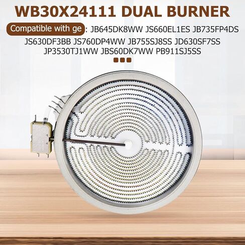 ترقية جديدة لنطاق WB30X24111 عنصر سطحي مزدوج مشع، تسخين مشع 9 بوصة، عنصر سطحي WB30X24111 متوافق مع موقد كهربائي ge ومجموعة ge الكهربائية. in Kuwait