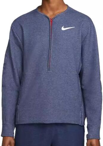 Nike Dri-FIT Men's Training 1/2-Zip Fleece Crew Midnight Navy Yoga Team USA Olympic TOP in Saudi Arabia