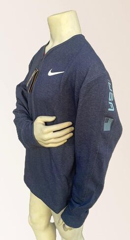 Nike Dri-FIT Men's Training 1/2-Zip Fleece Crew Midnight Navy Yoga Team USA Olympic TOP in Saudi Arabia