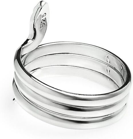 Silverline Jewelry - 925 Sterling Silver Snake Cobra Wrap Ring, Animal Themed Jewelry Size 6-12 in Saudi Arabia