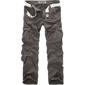 Leward Men's Casual Active Military Cargo Camouflage Combat Pants Trousers with 8 Pocket(no Belt)