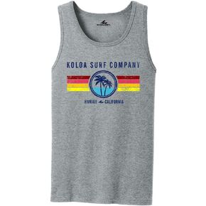 Koloa Surf Mens Seas and Stripes Logo Cotton Tank Tops in S-4XL in Saudi Arabia