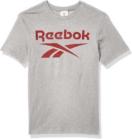 تي شيرت رجالي ماركة Reebok مطبوع عليه شعار مكدس in Kuwait